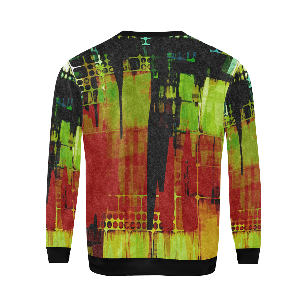 Grunge texture All Over Print Crewneck Sweatshirt for Men (Model H18)