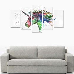 Watercolour Unicorn Canvas Print Sets A (No Frame)