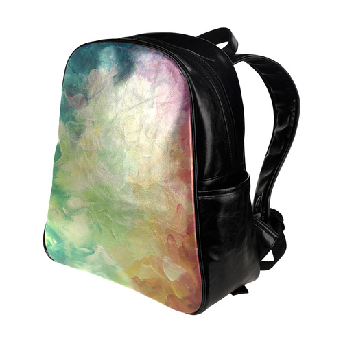 Painted canvas Multi-Pockets Backpack (Model 1636)