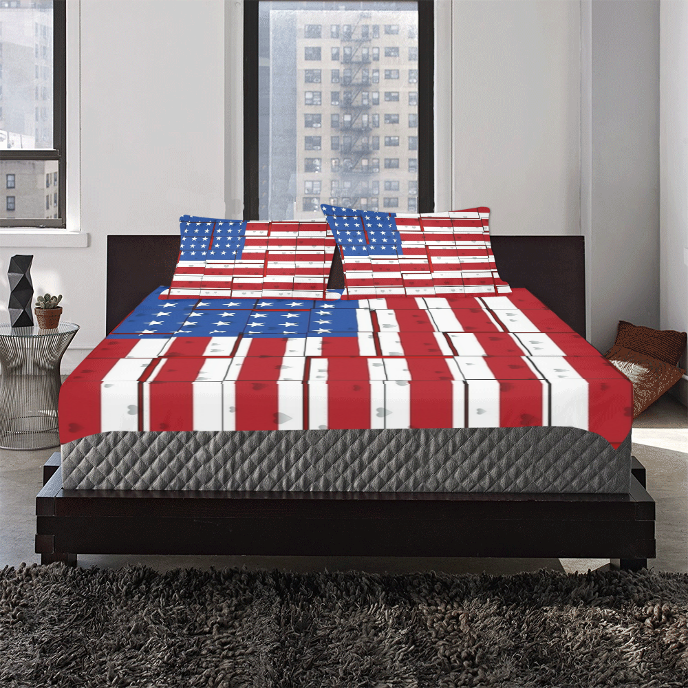 USA by Nico Bielow 3-Piece Bedding Set