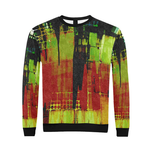 Grunge texture All Over Print Crewneck Sweatshirt for Men (Model H18)