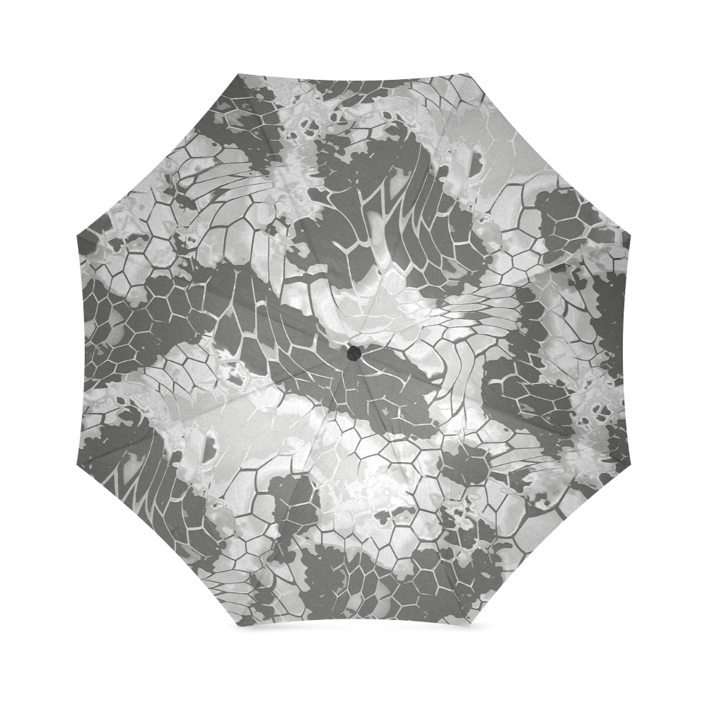 gray snake scales animal skin design camouflage Foldable Umbrella (Model U01)
