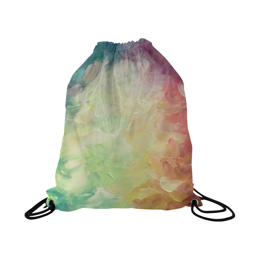 Painted canvas Large Drawstring Bag Model 1604 (Twin Sides)  16.5"(W) * 19.3"(H)