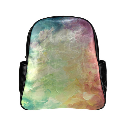Painted canvas Multi-Pockets Backpack (Model 1636)