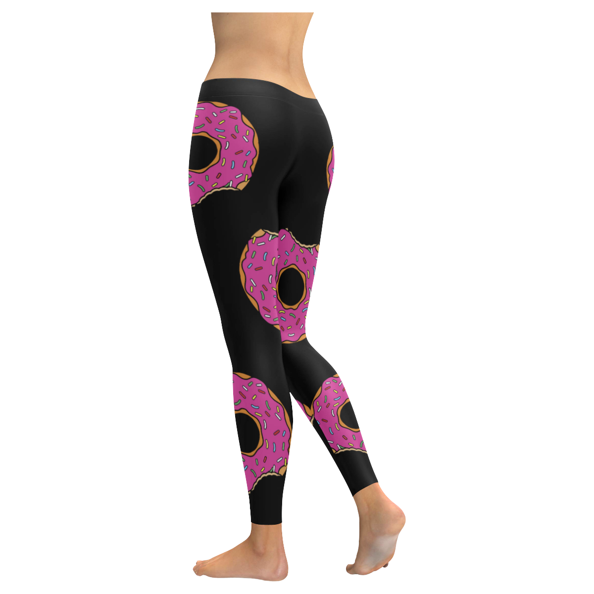 rosquillas Women's Low Rise Leggings (Invisible Stitch) (Model L05)