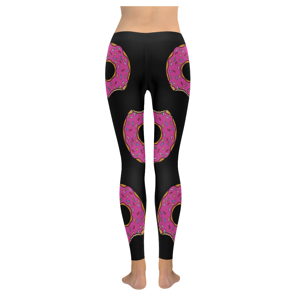 rosquillas Women's Low Rise Leggings (Invisible Stitch) (Model L05)