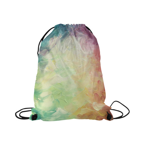 Painted canvas Large Drawstring Bag Model 1604 (Twin Sides)  16.5"(W) * 19.3"(H)