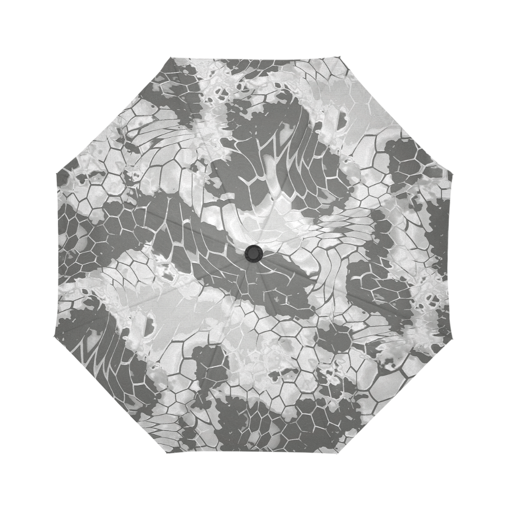 gray snake scales animal skin design camouflage Auto-Foldable Umbrella (Model U04)