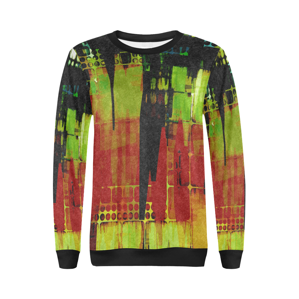 Grunge texture All Over Print Crewneck Sweatshirt for Women (Model H18)