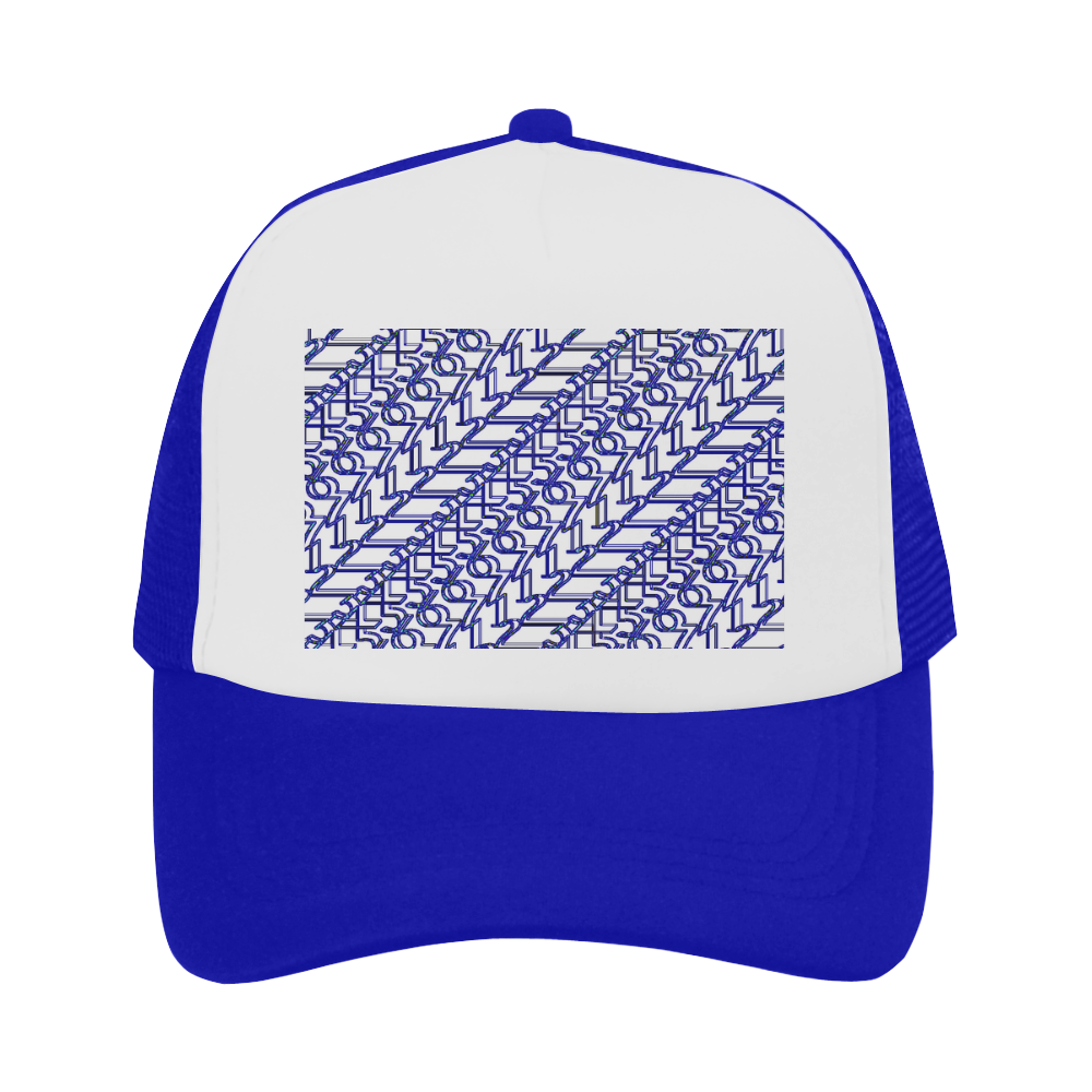NUMBERS Collection 1234567 Trucker Hat (royal/wht) Trucker Hat