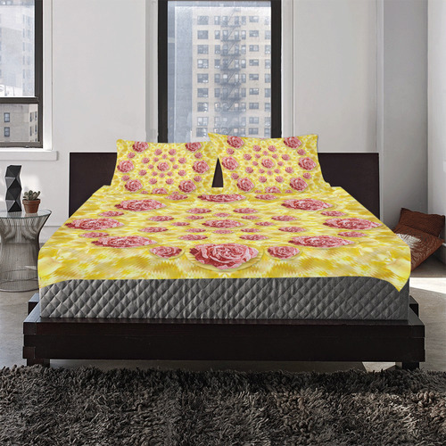 roses and fantasy roses 3-Piece Bedding Set