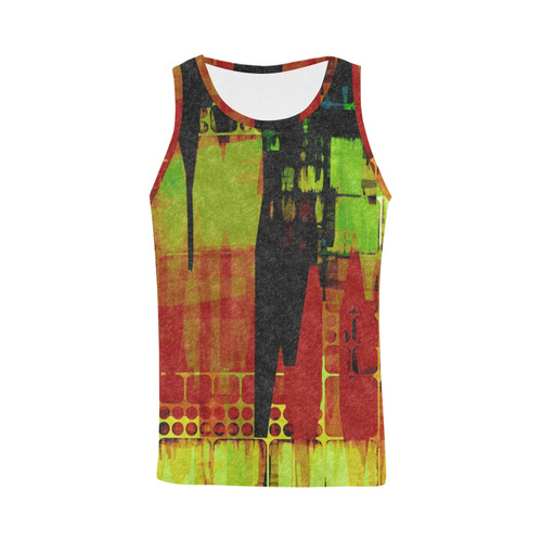 Grunge texture All Over Print Tank Top for Men (Model T43)