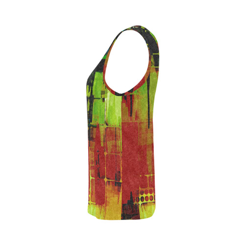 Grunge texture All Over Print Tank Top for Women (Model T43)