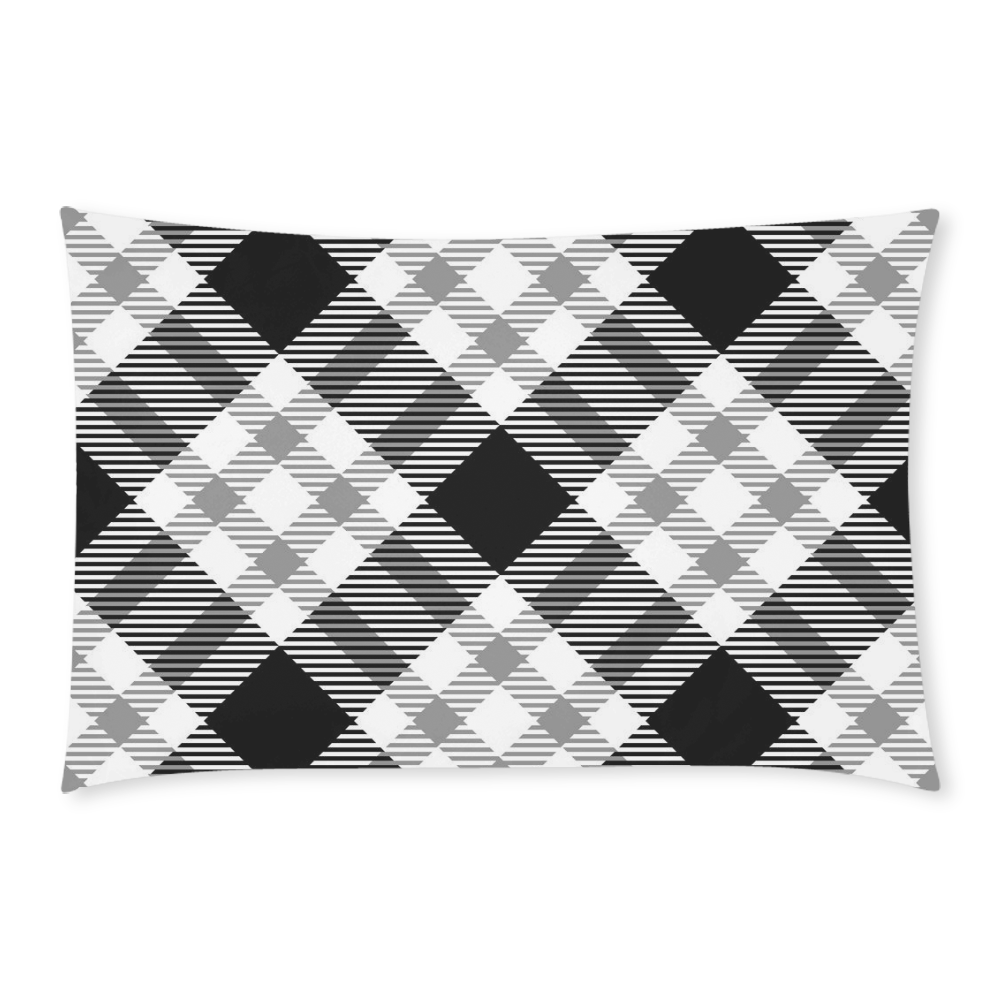 black plaid 3-Piece Bedding Set