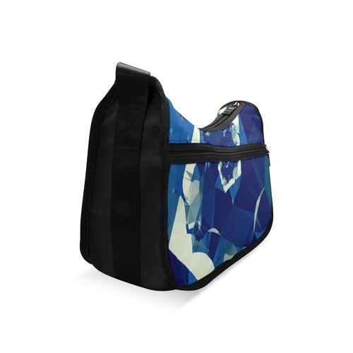 Dance With Me Blue Low Poly Fractal Art Crossbody Bags (Model 1616)
