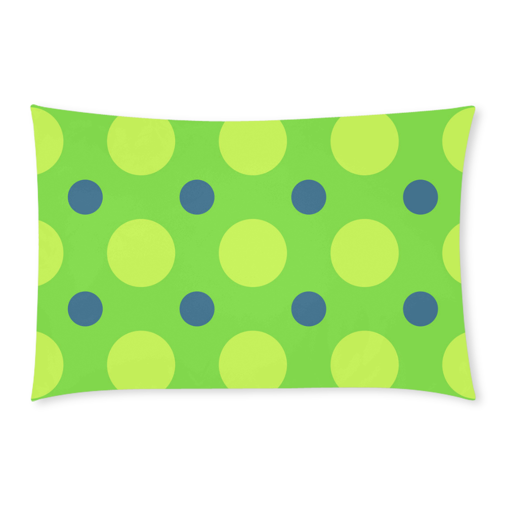 green and blue polka dots 3-Piece Bedding Set