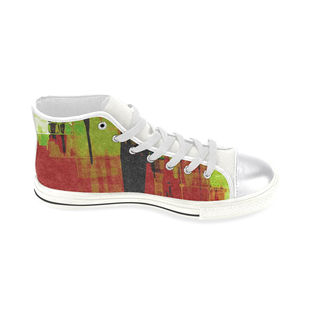 Grunge texture Women's Classic High Top Canvas Shoes (Model 017)