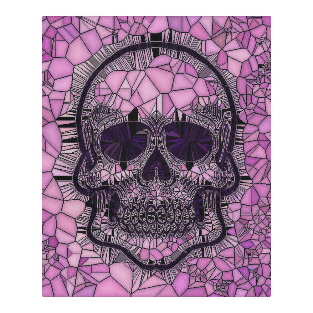 Glass Mosaic Skull,pink by JamColors 3-Piece Bedding Set