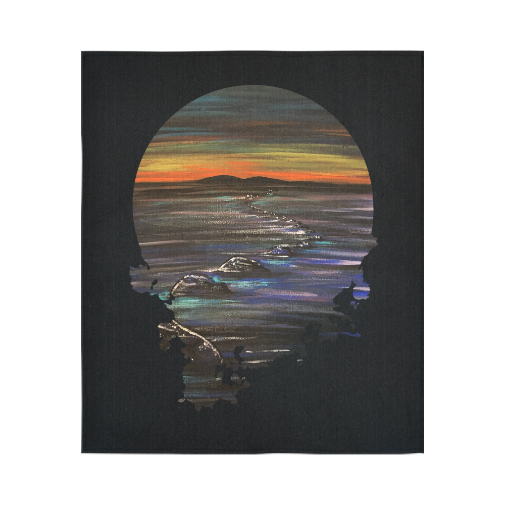 Night Walk Cotton Linen Wall Tapestry 51"x 60"