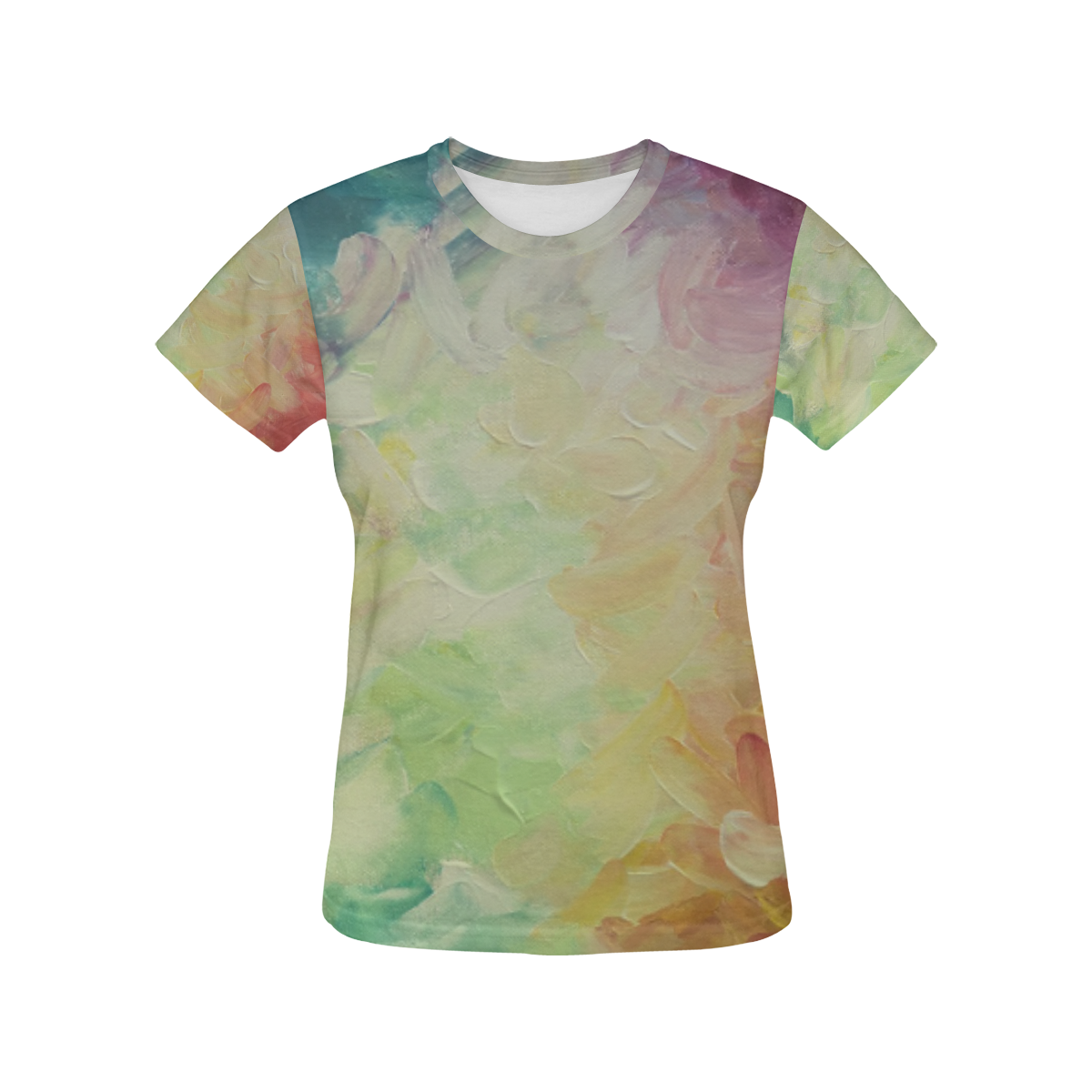 Painted canvas All Over Print T-Shirt for Women (USA Size) (Model T40)