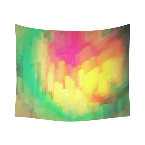 Pastel shapes painting Cotton Linen Wall Tapestry 60"x 51"