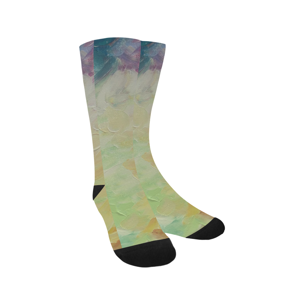 Painted canvas Trouser Socks