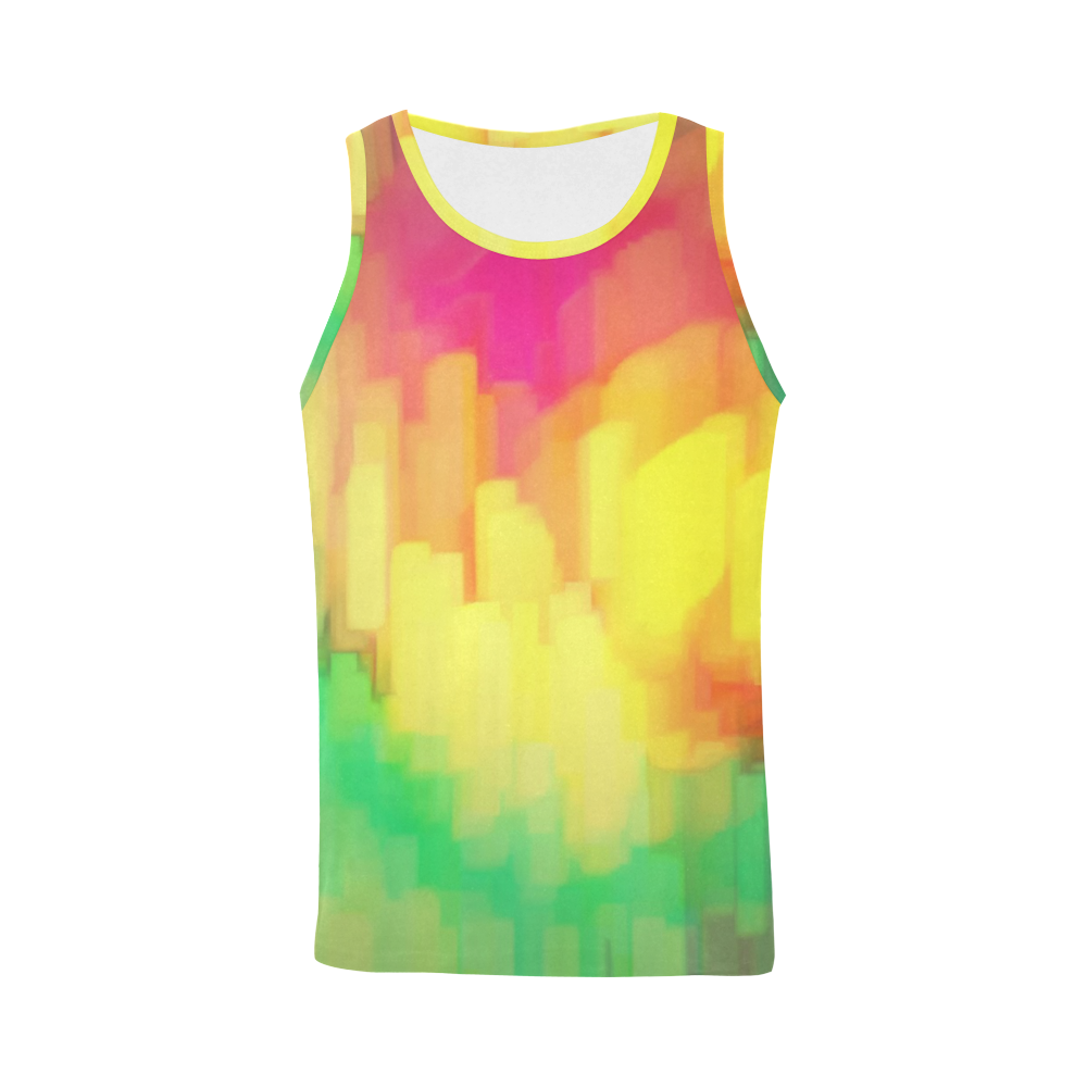 Pastel shapes painting All Over Print Tank Top for Men (Model T43)