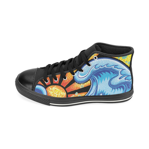 Great Wave High Tops High Top Canvas Women's Shoes/Large Size (Model 017)