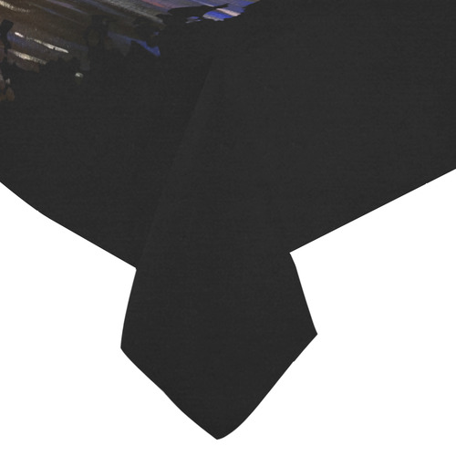 Night Walk Cotton Linen Tablecloth 60"x 84"