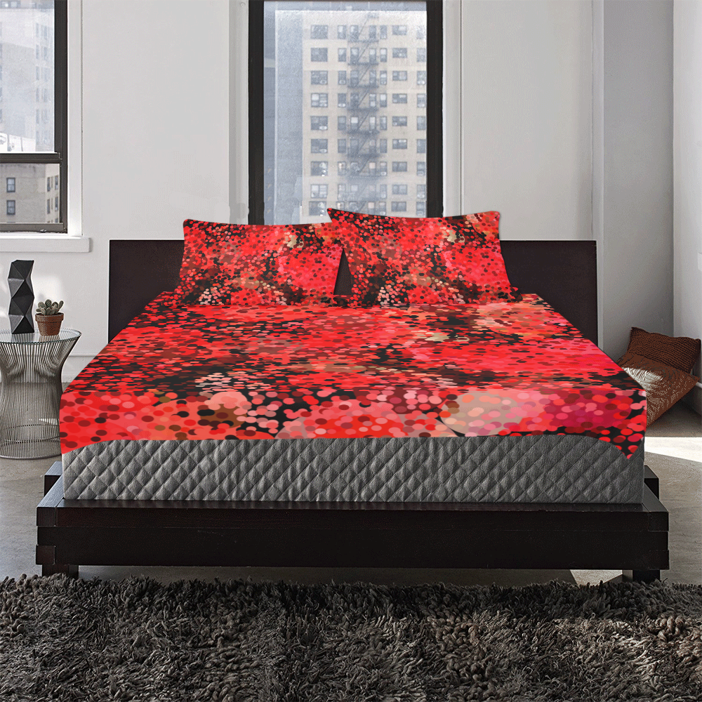 pOLKA DOT ROSES 3-Piece Bedding Set