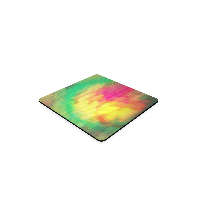 Pastel shapes painting Square Coaster