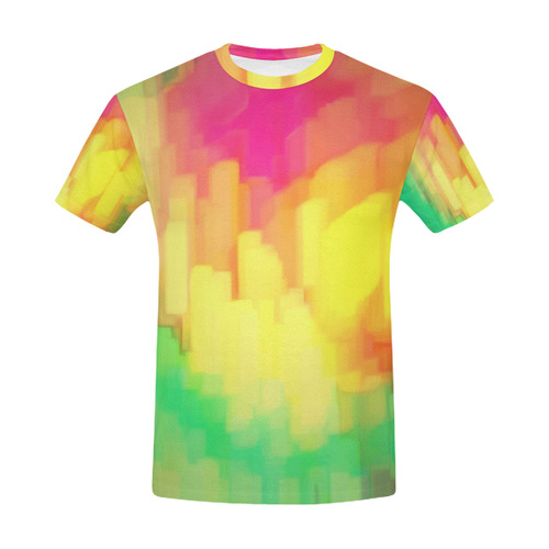 Pastel shapes painting All Over Print T-Shirt for Men (USA Size) (Model T40)
