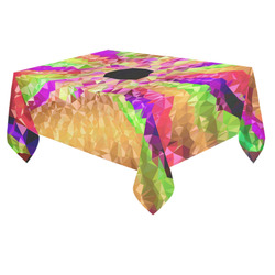Color Wheel Low Poly Fractal Art Cotton Linen Tablecloth 60"x 84"