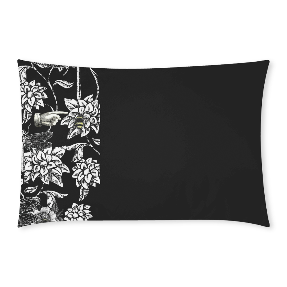 Nature Garden in Black and White 3-Piece Bedding Set