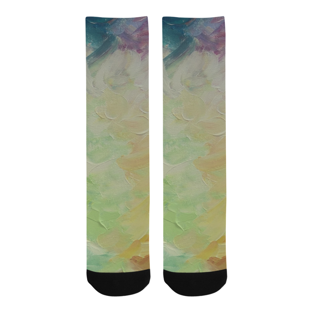 Painted canvas Trouser Socks