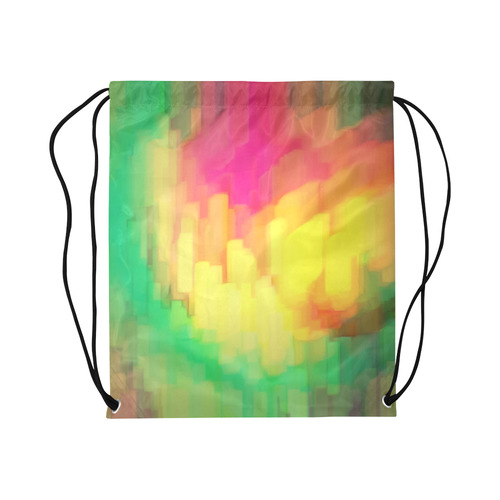 Pastel shapes painting Large Drawstring Bag Model 1604 (Twin Sides)  16.5"(W) * 19.3"(H)