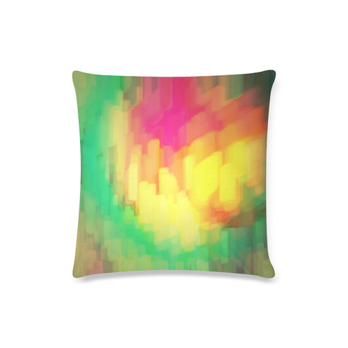 Pastel shapes painting Custom Zippered Pillow Case 16"x16"(Twin Sides)