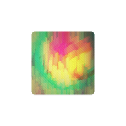 Pastel shapes painting Square Coaster
