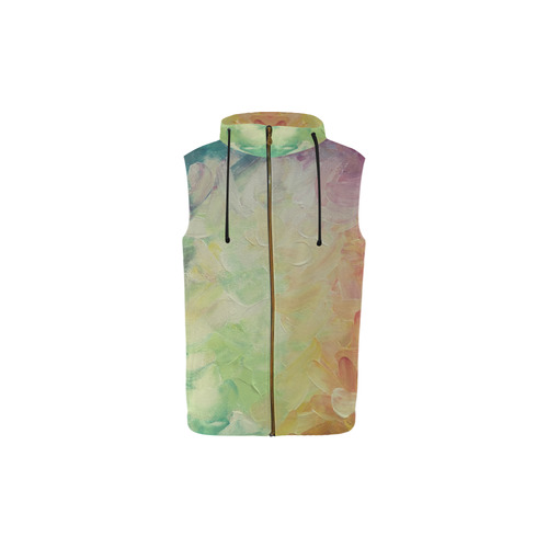Painted canvas All Over Print Sleeveless Zip Up Hoodie for Kid (Model H16)
