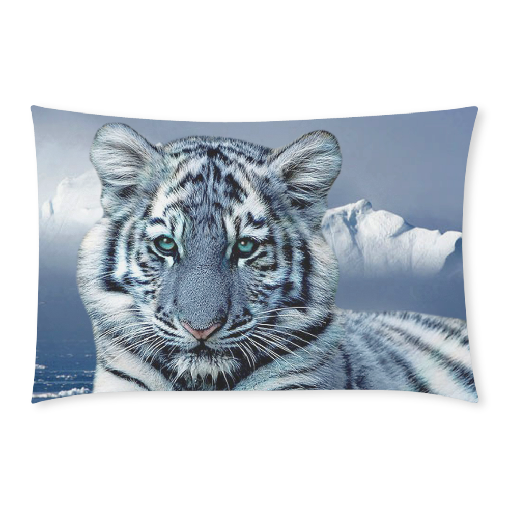 Blue White Tiger 3-Piece Bedding Set