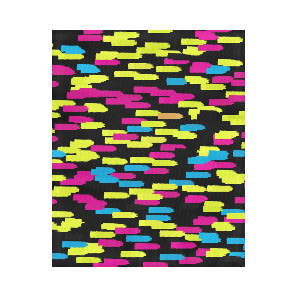 Colorful strokes on a black background Duvet Cover 86"x70" ( All-over-print)