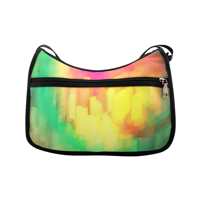 Pastel shapes painting Crossbody Bags (Model 1616)