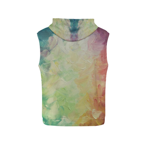 Painted canvas All Over Print Sleeveless Hoodie for Men (Model H15)