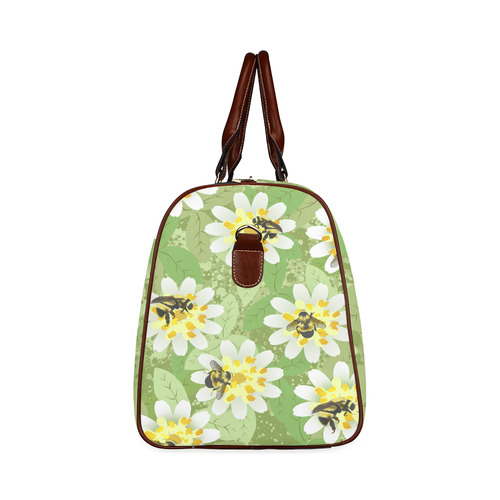 Bees and Clover Waterproof Travel Bag/Large (Model 1639)