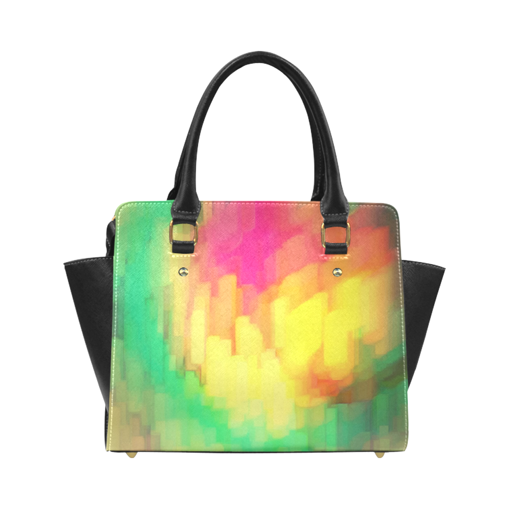 Pastel shapes painting Classic Shoulder Handbag (Model 1653)