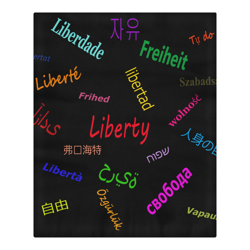 Freedom in several languages 3-Piece Bedding Set