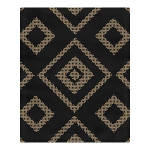 black and tan diamond 3-Piece Bedding Set