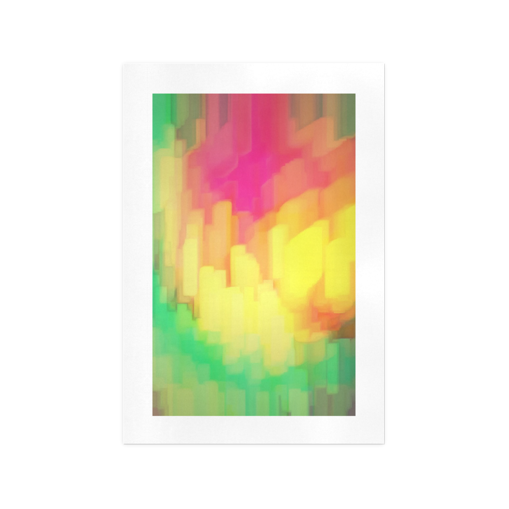 Pastel shapes painting Art Print 13‘’x19‘’