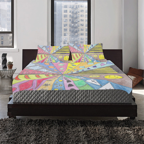 Colour Spial 3-Piece Bedding Set
