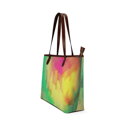 Pastel shapes painting Shoulder Tote Bag (Model 1646)